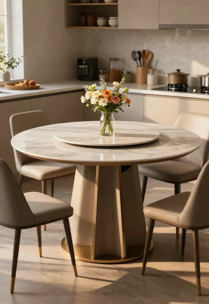 18 Kitchen Table With Storage Ideas That Save Space - 4. Round Tables with Storage 1