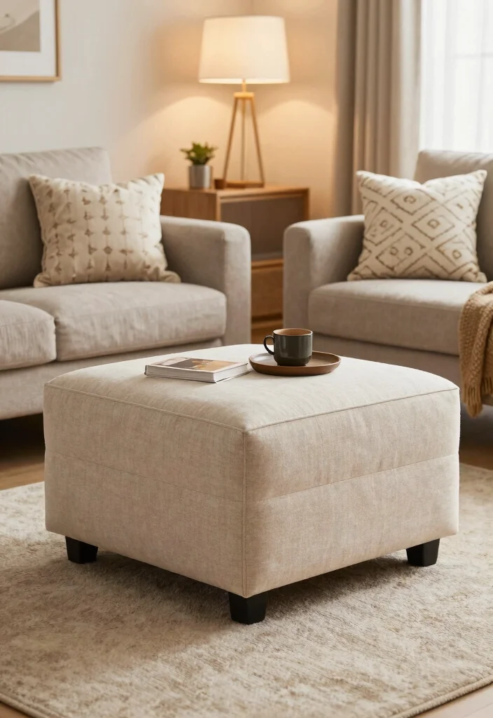 18 Kitchen Table With Storage Ideas That Save Space - 9. Storage Ottoman Table 1