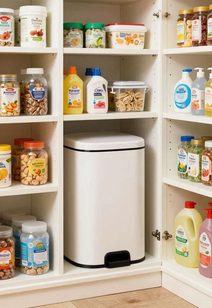 18 Kitchen Trash Can Cabinet Ideas That Hide Clutter 10 18 Kitchen Trash Can Cabinet Ideas That Hide Clutter - 10. Pantry Cabinet Trash Solutions 1