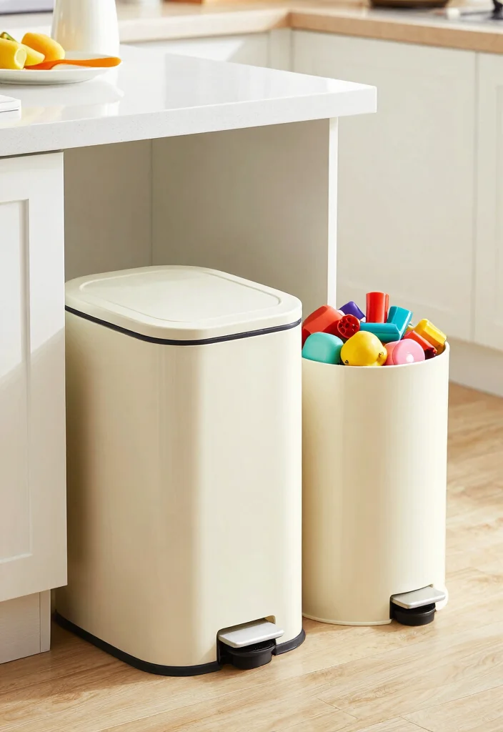 18 Kitchen Trash Can Cabinet Ideas That Hide Clutter 4 18 Kitchen Trash Can Cabinet Ideas That Hide Clutter - 4. Trash Can Bins with Lids 1