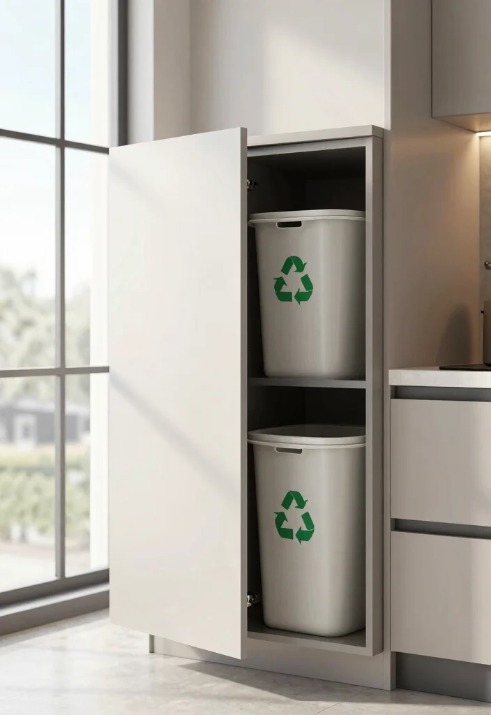 18 Kitchen Trash Can Cabinet Ideas That Hide Clutter 5 18 Kitchen Trash Can Cabinet Ideas That Hide Clutter - 5. Dual Compartment Cabinets 1