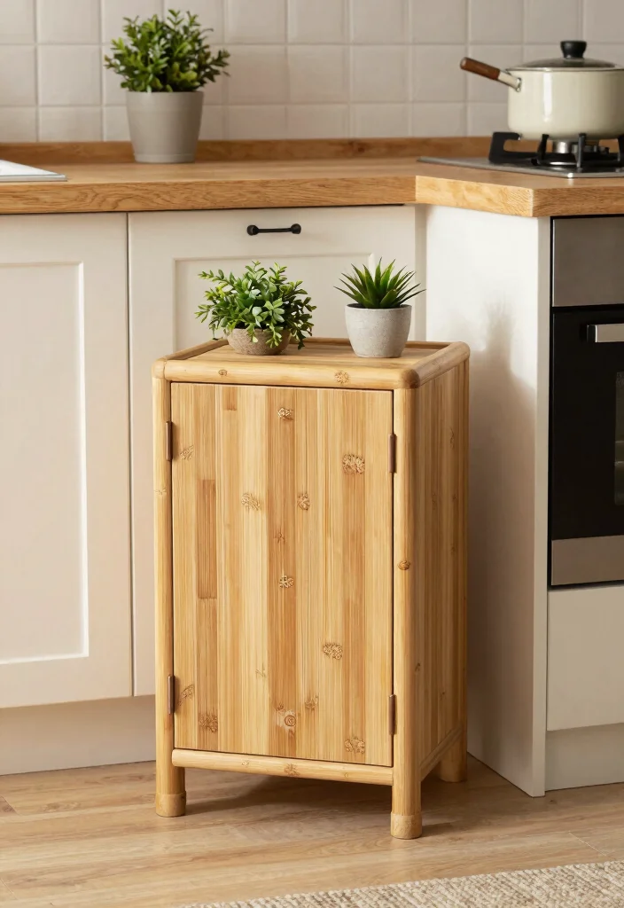 18 Kitchen Trash Can Cabinet Ideas That Hide Clutter 7 18 Kitchen Trash Can Cabinet Ideas That Hide Clutter - 7. Eco-Friendly Materials Cabinet 1
