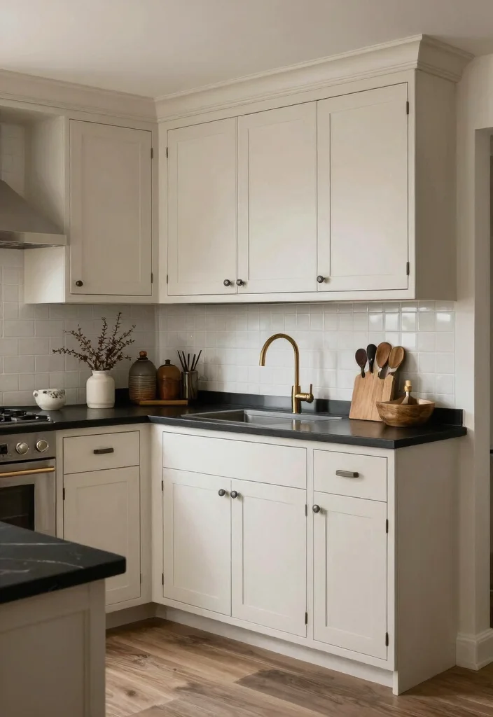 18 White Kitchen With Black Countertops Ideas With Striking Contrast - 17. Timeless Design 1