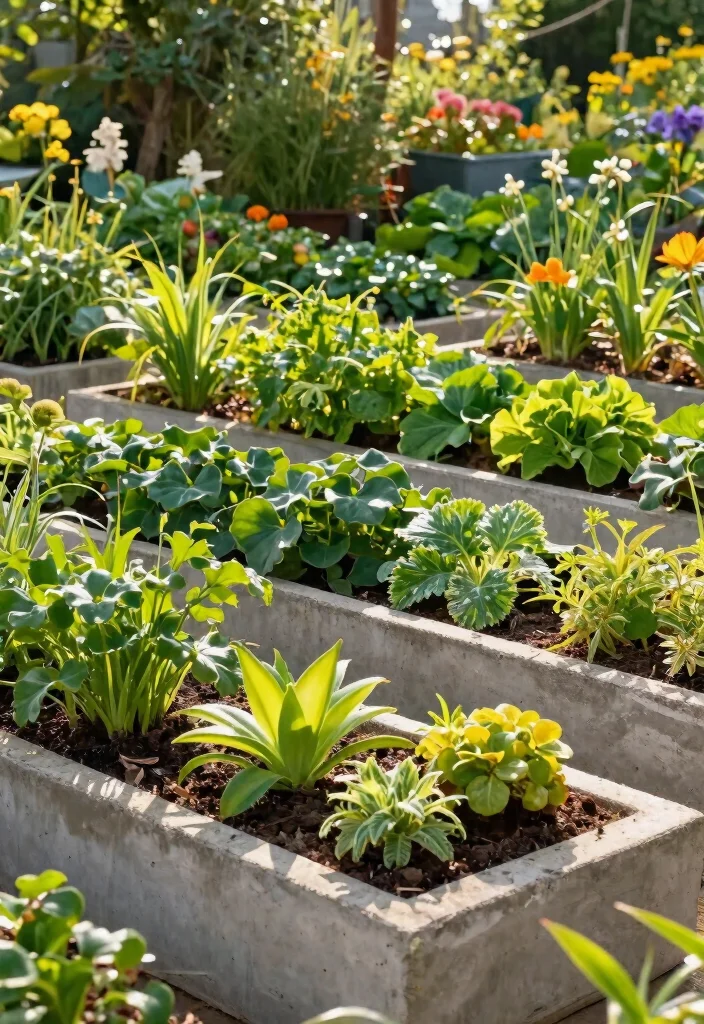 12 Concrete Garden Beds That Don't Crack After One Winter - 11. Eco-Friendly Concrete Mixes 1