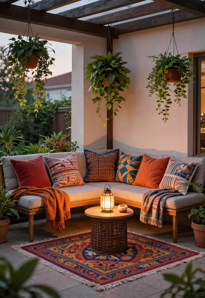 12 Covered Patio Decorating Ideas That Feel Like an Extra Room - 1. Cozy Corner Nook 1