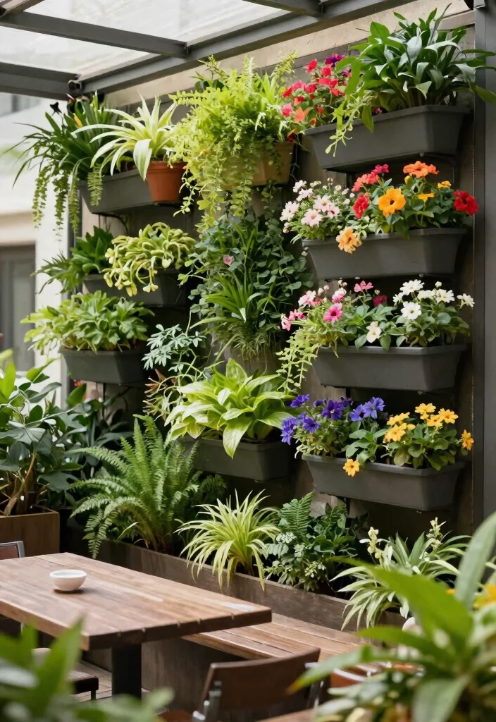 12 Covered Patio Decorating Ideas That Feel Like an Extra Room - 4. Vertical Garden Wall 1