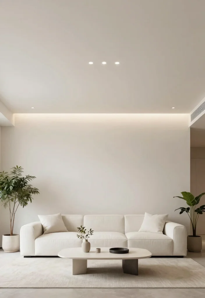 12 False Ceiling With Profile Lights for Modern Living Rooms - 1. The Minimalist Approach 1