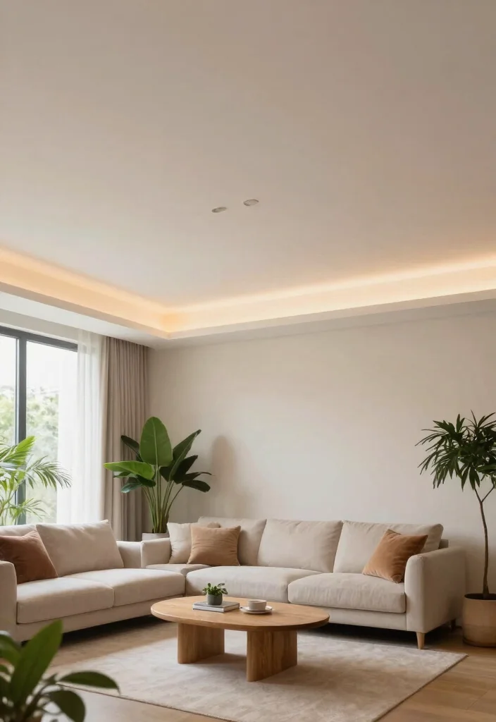 12 False Ceiling With Profile Lights for Modern Living Rooms - 9. Soft Color Gradients 1