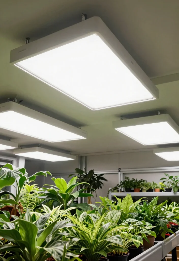 12 Low Ceiling Lighting Ideas That Brighten Without Making the Room Feel Shorter - 10. Greenhouse Lighting Panels 1
