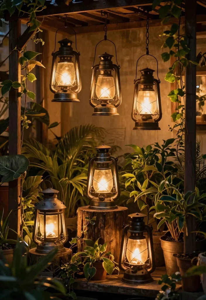 12 Low Ceiling Lighting Ideas That Brighten Without Making the Room Feel Shorter - 11. Vintage Lanterns 1