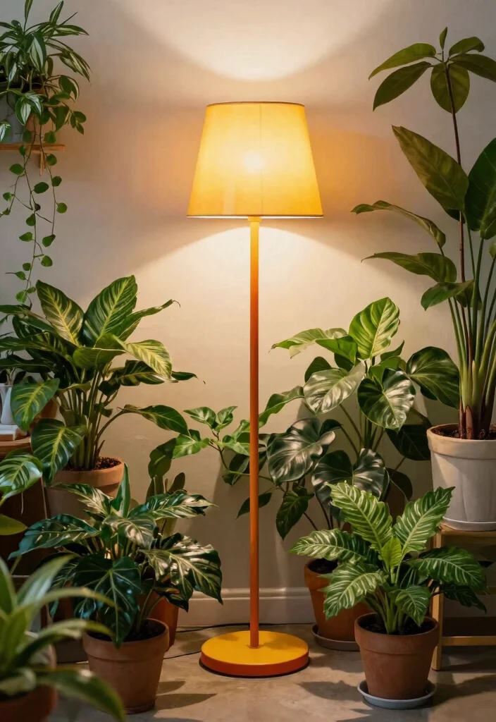 12 Low Ceiling Lighting Ideas That Brighten Without Making the Room Feel Shorter - 6. Colorful Floor Lamps 1