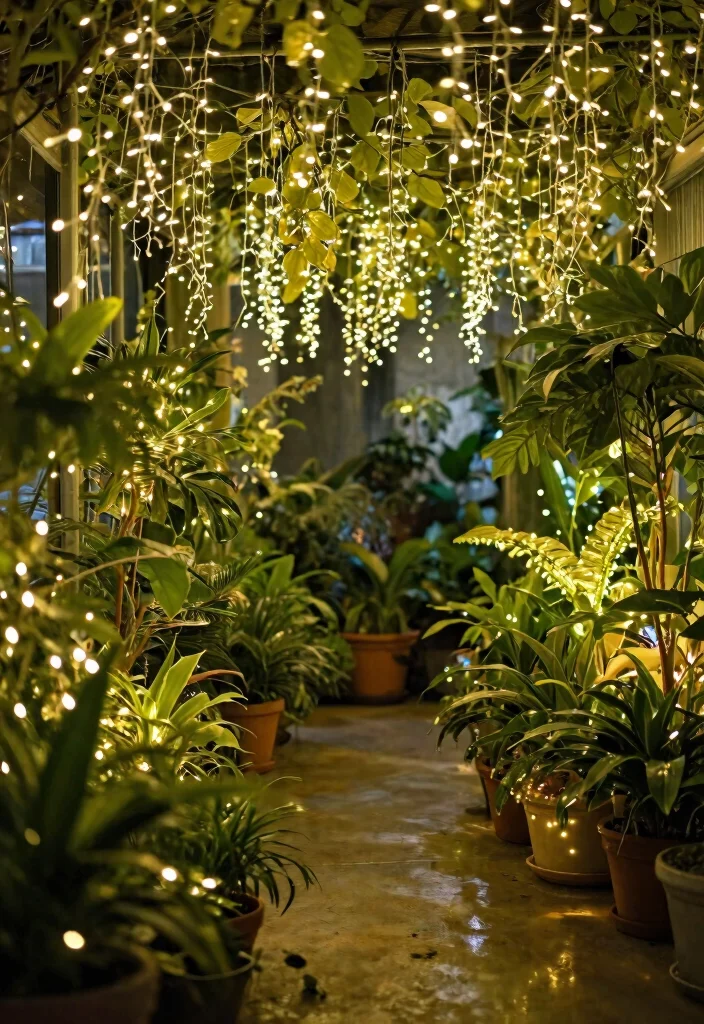 12 Low Ceiling Lighting Ideas That Brighten Without Making the Room Feel Shorter - 7. Cascading Fairy Lights 1