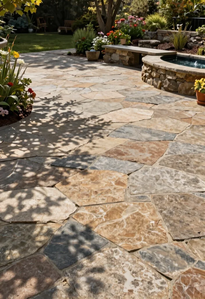 12 Outdoor Granite Flooring Design Ideas That Handle Weather - 10. Natural Split Granite for an Organic Feel 1