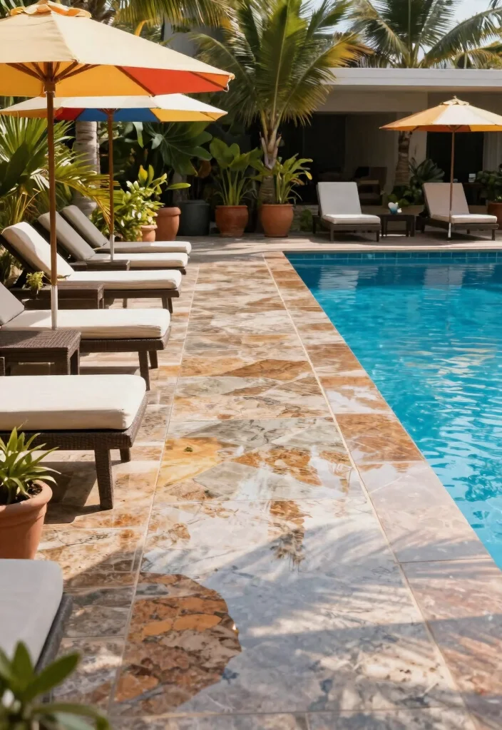 12 Outdoor Granite Flooring Design Ideas That Handle Weather - 2. Polished Granite for a Sleek Modern Finish 1