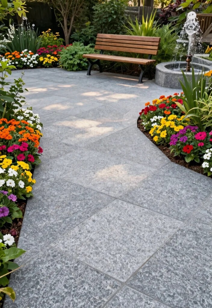 12 Outdoor Granite Flooring Design Ideas That Handle Weather - 4. Grey Granite for a Timeless Look 1