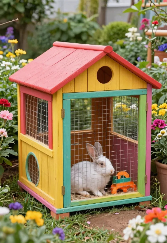 12 Outdoor Rabbit Enclosure Ideas That Keep Predators Out - 12. Enclosed Playhouse 1