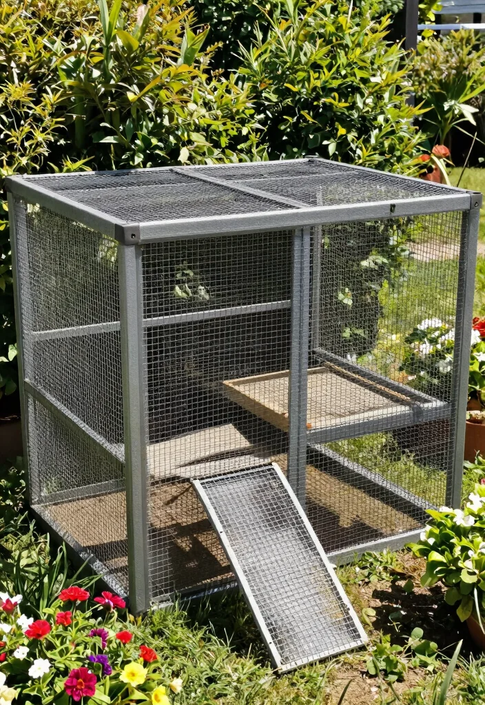 12 Outdoor Rabbit Enclosure Ideas That Keep Predators Out - 2. Secure Wire Mesh Enclosure 1