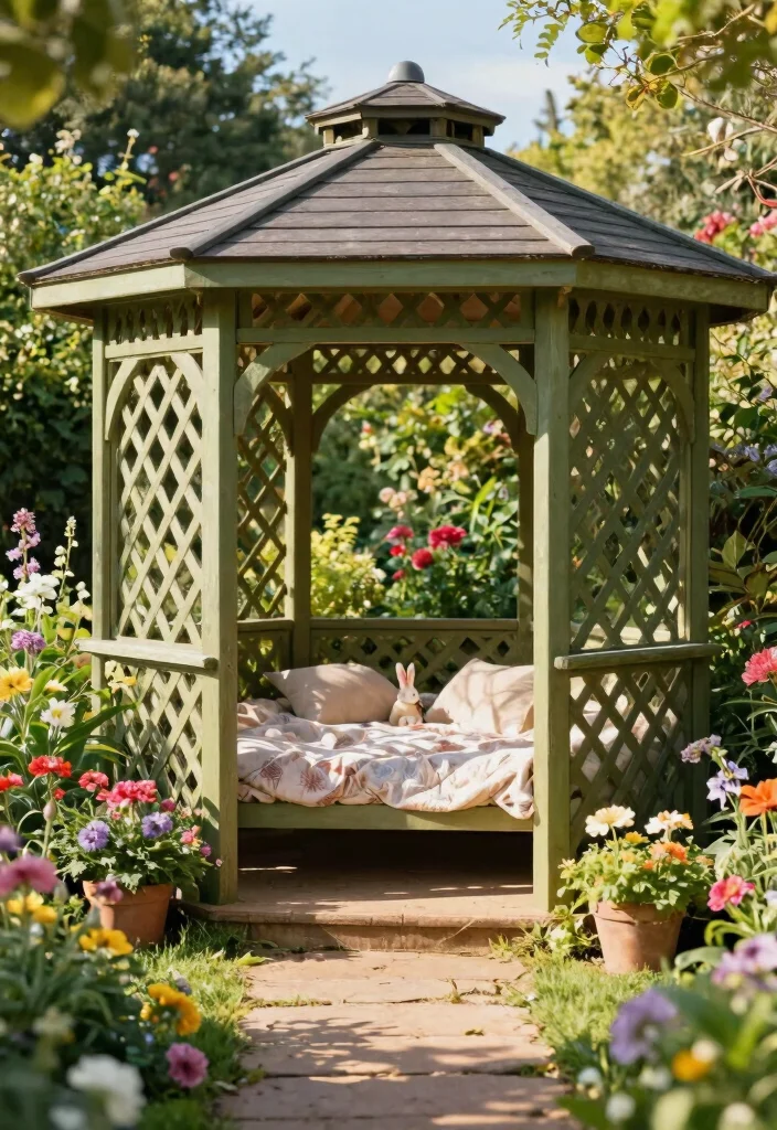 12 Outdoor Rabbit Enclosure Ideas That Keep Predators Out - 4. Garden Gazebo Retreat 1