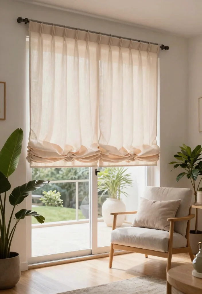 12 Patio Door Window Treatments That Block Heat Without Blocking Light - 6. Pleated Shades 1