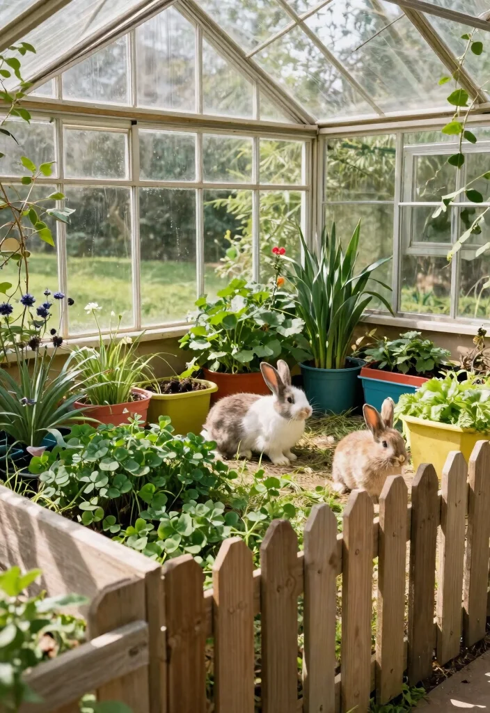12 Rabbit House Outdoor Ideas That Stay Warm and Predator-Proof - 2. Greenhouse Rabbit Enclosures 1