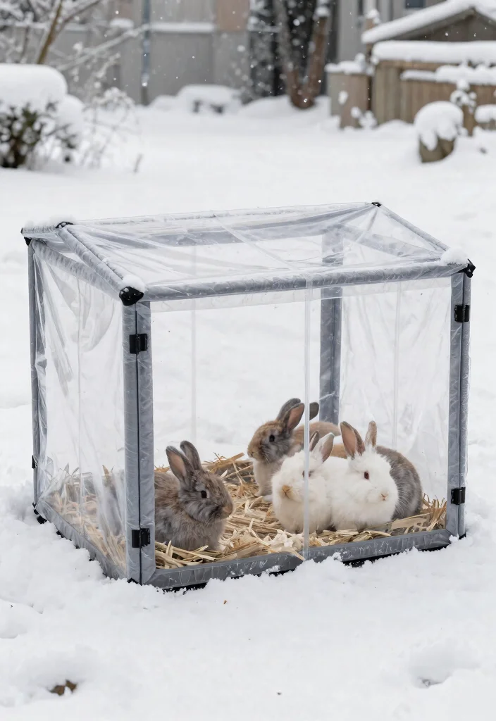 12 Rabbit House Outdoor Ideas That Stay Warm and Predator-Proof - 6. Snow-Proof Rabbit Run 1