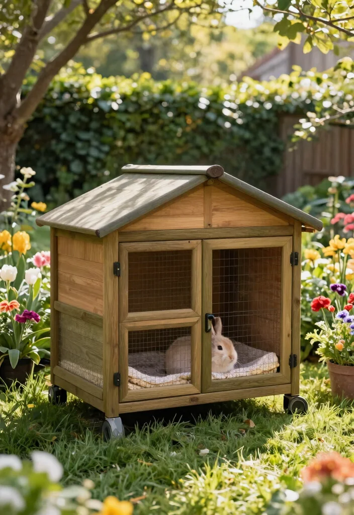 12 Rabbit House Outdoor Ideas That Stay Warm and Predator-Proof - 8. Portable Rabbit Hutches 1