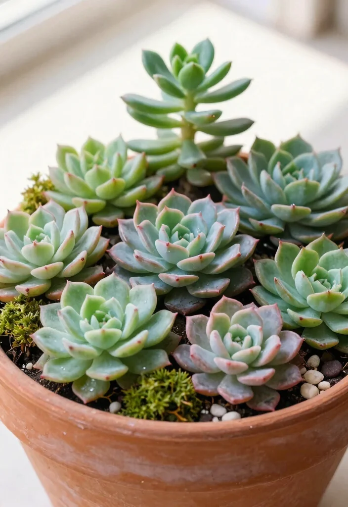 12 Shallow Planter Ideas for Windowsills and Tight Spaces - 1. Layered Succulent Gardens 1