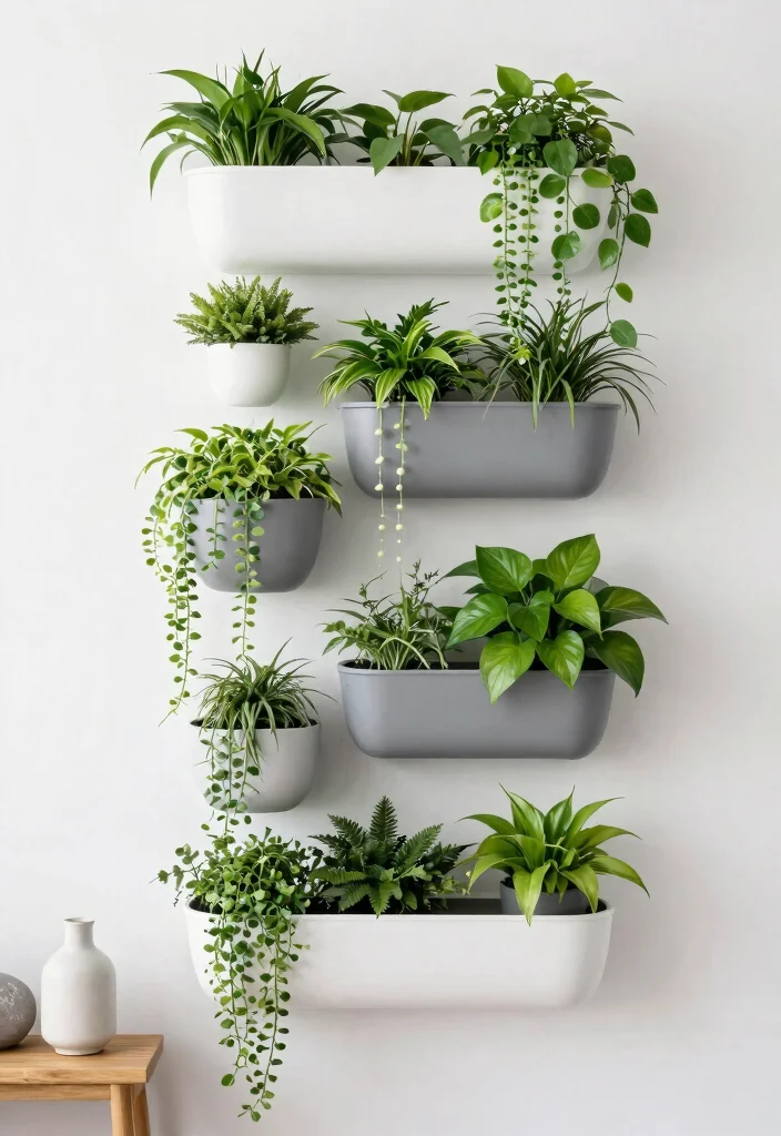 12 Shallow Planter Ideas for Windowsills and Tight Spaces - 3. Vertical Shallow Planters 1