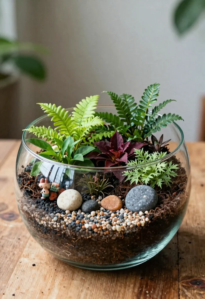 12 Shallow Planter Ideas for Windowsills and Tight Spaces - 7. Terrarium Shallow Planters 1