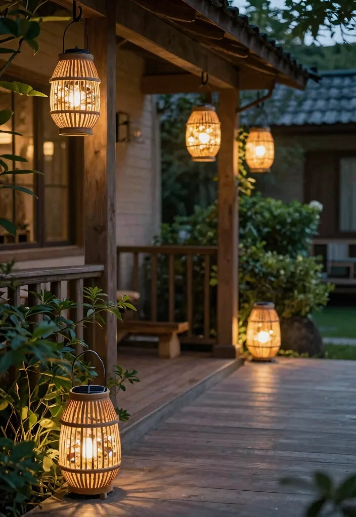 14 4th of July Porch Decor Ideas That Don't Look Tacky or Overdone - 10. Solar Lanterns 1