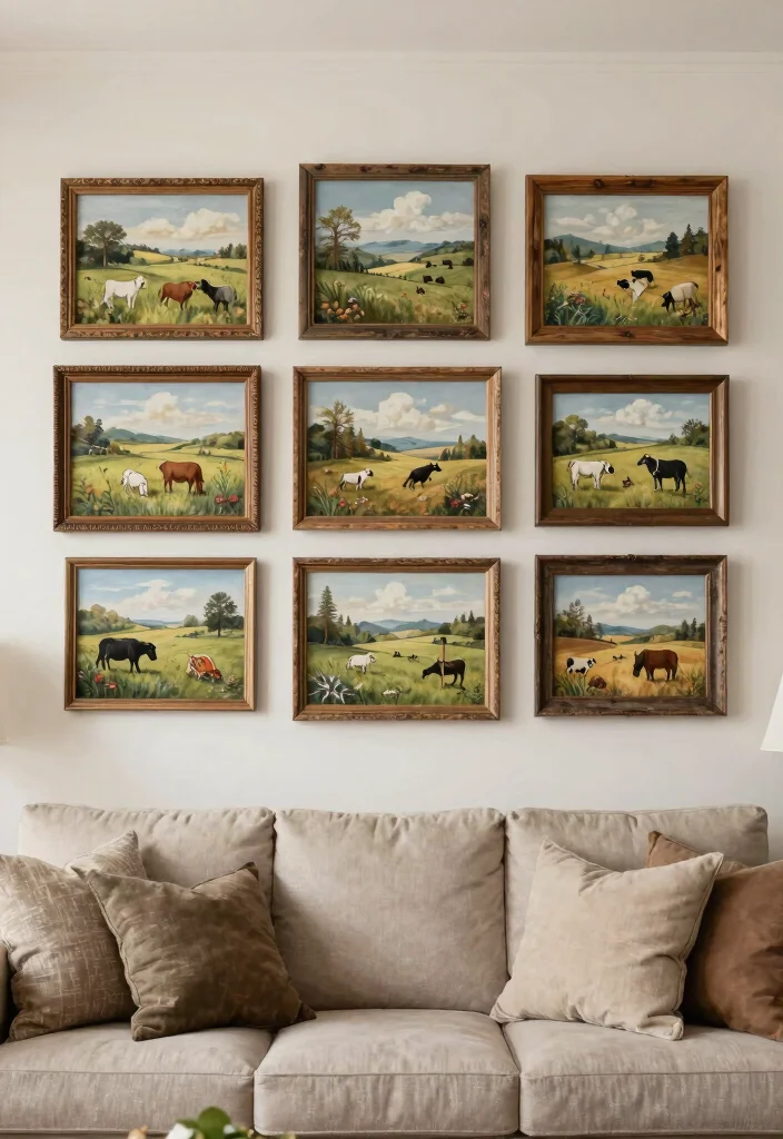 14 Farmhouse Above Couch Wall Decor Ideas That Fill Blank Space 14 14 Farmhouse Above Couch Wall Decor Ideas That Fill Blank Space - 14. Farmhouse-Style Artwork 1