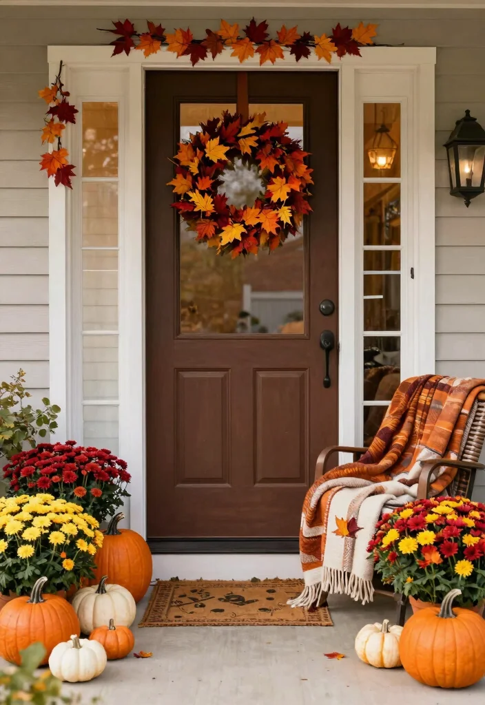 14 Front Patio Decorating Ideas That Make a Small Entry Feel Welcoming - 6. Embrace Seasonal Decor 1