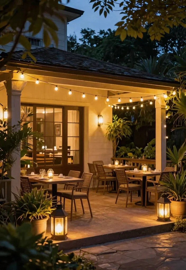 14 Front Patio Decorating Ideas That Make a Small Entry Feel Welcoming - 7. Illuminate with Outdoor Lighting 1