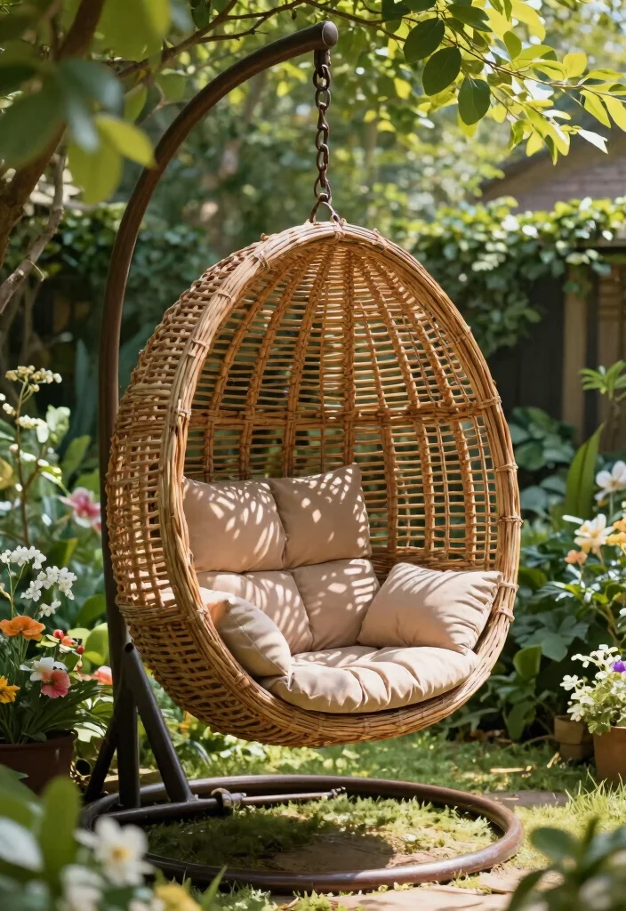 14 Hanging Chair Outdoor Ideas That Support Real Adult Weight - 13. Nature-Themed Hanging Chair 1