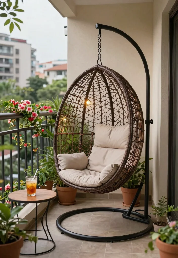 14 Hanging Chair Outdoor Ideas That Support Real Adult Weight - 5. Space-Saving Balcony Chair 1