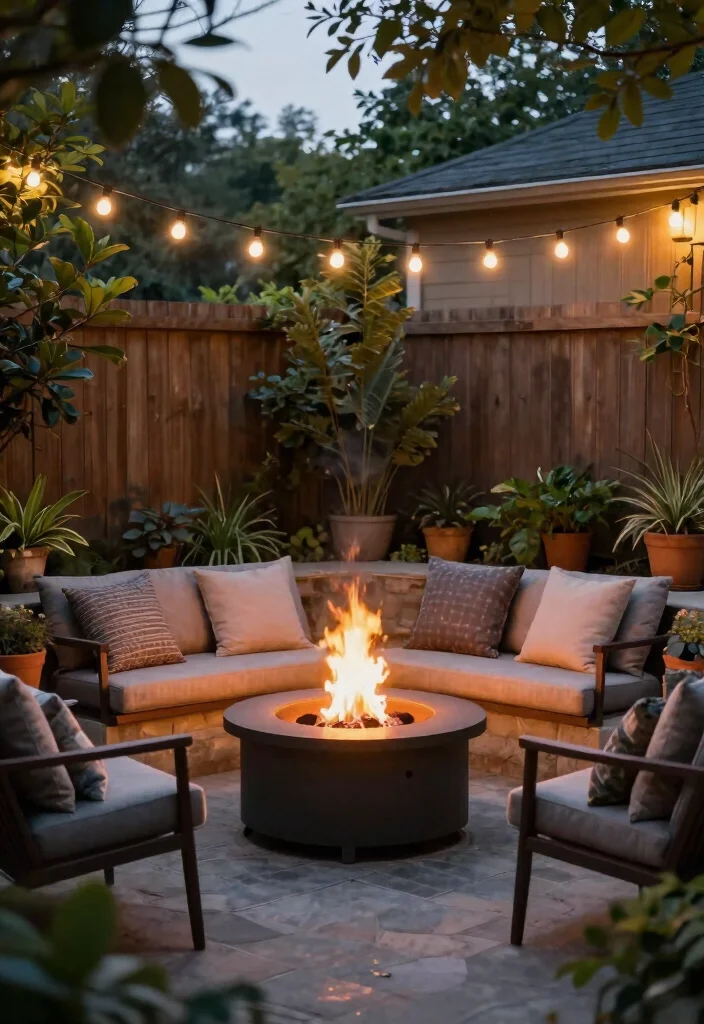 14 Small Backyard Fire Pit Ideas That Fit Tight Spaces and City Codes - 13. Corner Fire Pit 1