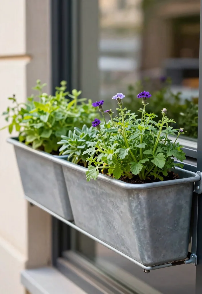 14 Window Planter Box Ideas That Mount Securely Without Drilling 2 14 Window Planter Box Ideas That Mount Securely Without Drilling - 2. Eco-Friendly Metal Planters 1