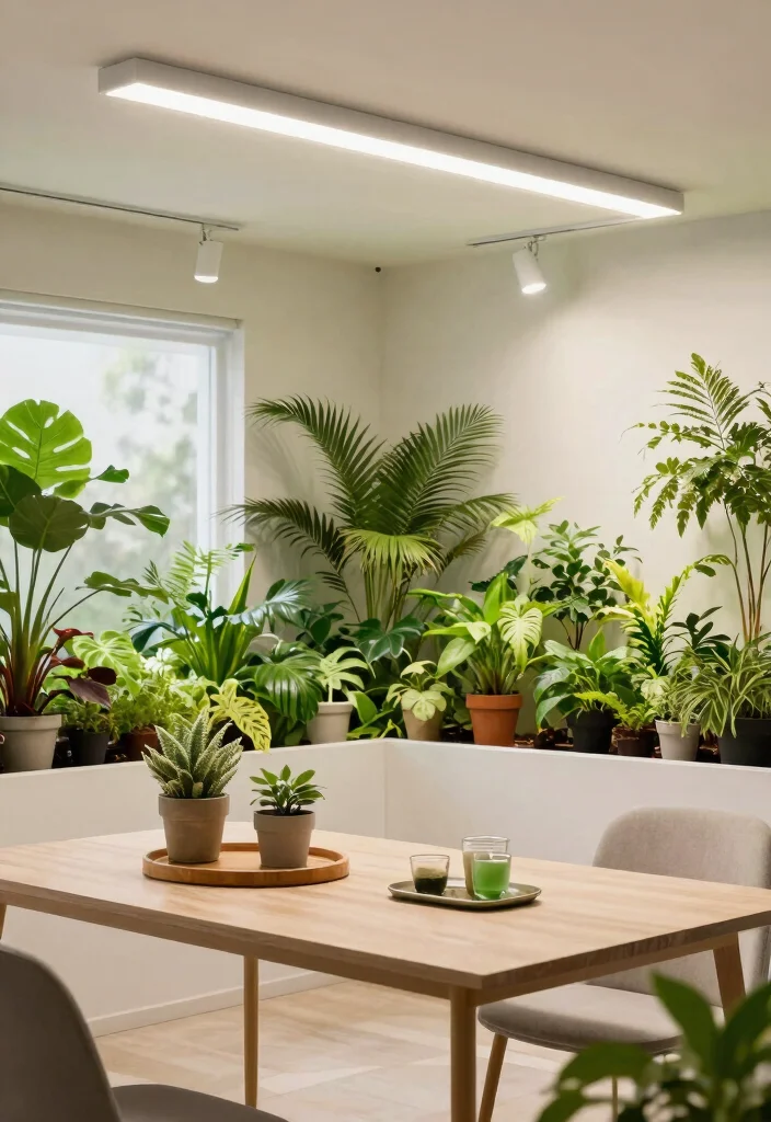 15 Ceiling Track Light Ideas That Work Without Rewiring - 11. Energy-Efficient Solutions for Your Indoor Garden 1