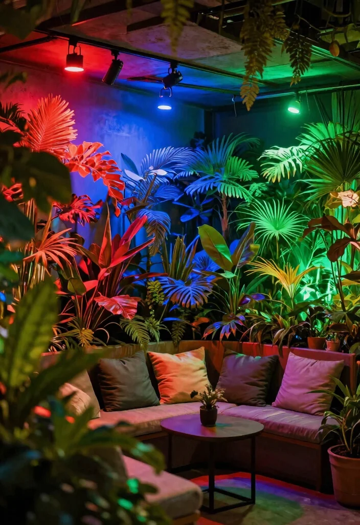 15 Ceiling Track Light Ideas That Work Without Rewiring - 4. Colorful Track Lights for a Vibrant Atmosphere 1