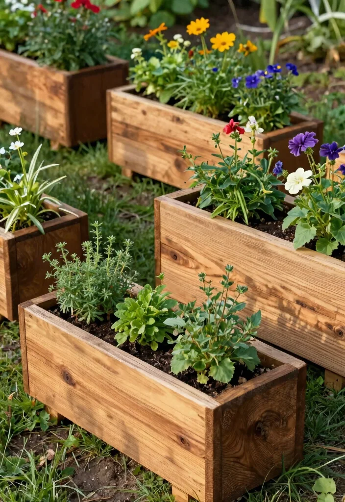 15 Cheap Planter Ideas That Actually Look Expensive - 1. Reclaimed Wood Planters 1
