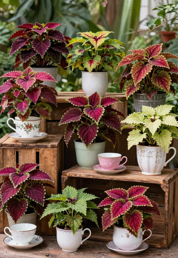 15 Coleus Planter Ideas That Thrive in Full Sun and Shade - 12. Artistic Arrangements 1