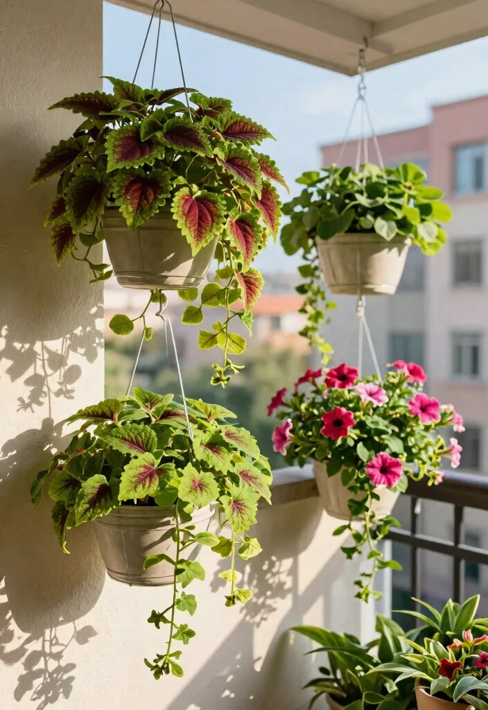 15 Coleus Planter Ideas That Thrive in Full Sun and Shade - 4. Hanging Planters 1