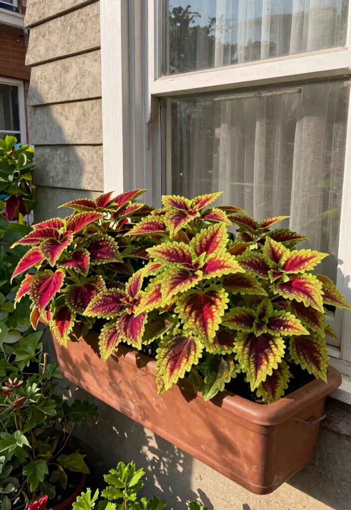 15 Coleus Planter Ideas That Thrive in Full Sun and Shade - 5. Window Boxes 1
