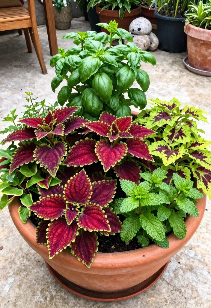15 Coleus Planter Ideas That Thrive in Full Sun and Shade - 6. Edible Companion Plants 1