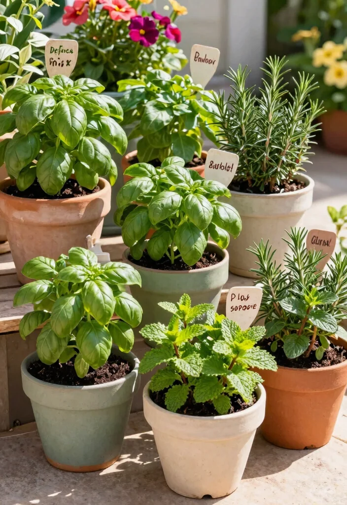 15 Easter Decorations Outdoor Ideas That Survive Spring Rain - 13. Potted Herb Gardens 1