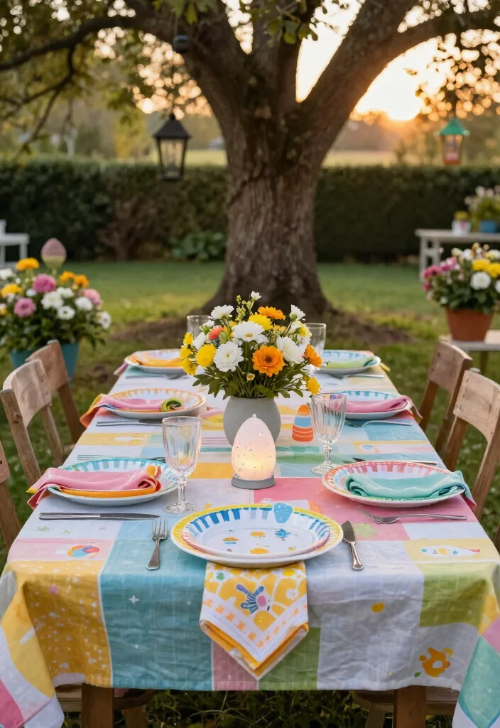 15 Easter Decorations Outdoor Ideas That Survive Spring Rain - 14. Easter-Themed Table Settings 1