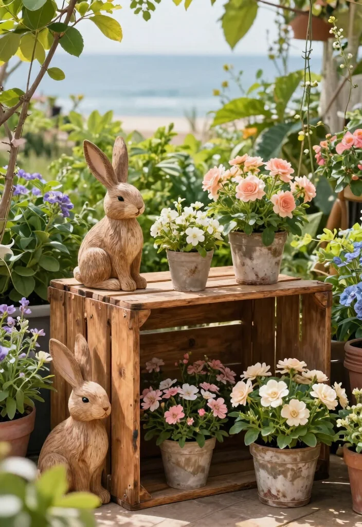 15 Easter Decorations Outdoor Ideas That Survive Spring Rain - 3. Rustic Wooden Decor 1