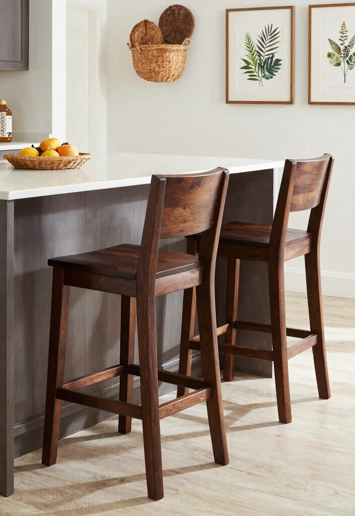 15 Farmhouse Bar Stools That Fit Under Standard Counters - 5. Backless Bar Stools for Space-Saving Solutions 1