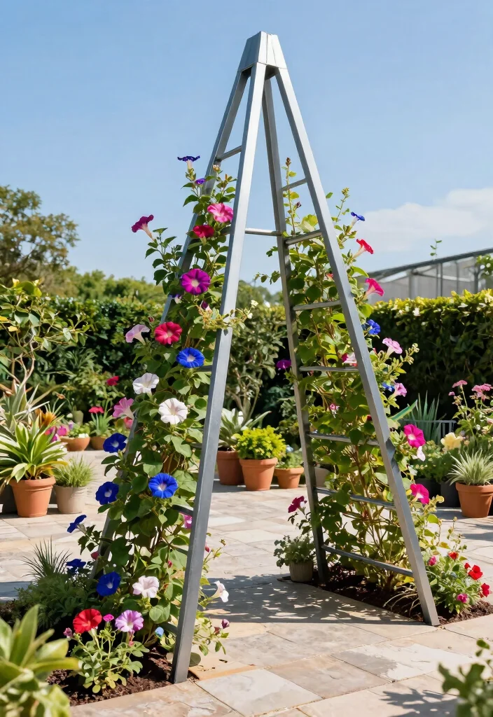 15 Metal Trellis Ideas That Don't Rust or Need Annual Painting - 1. Geometric Perfection 1