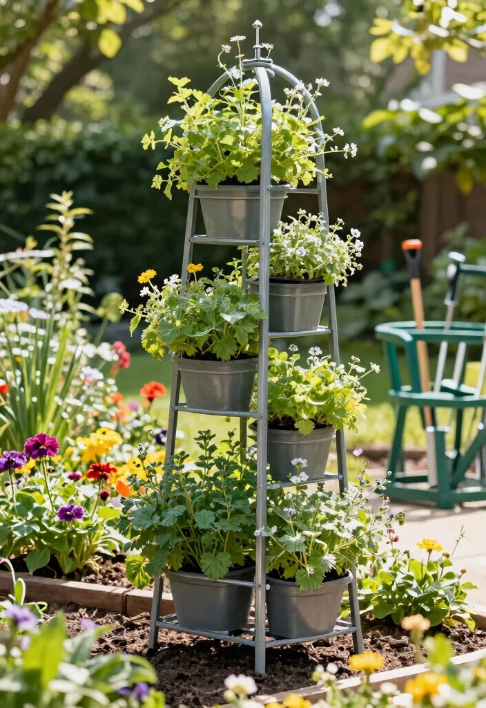 15 Metal Trellis Ideas That Don't Rust or Need Annual Painting - 12. Trellis with Built-in Planters 1